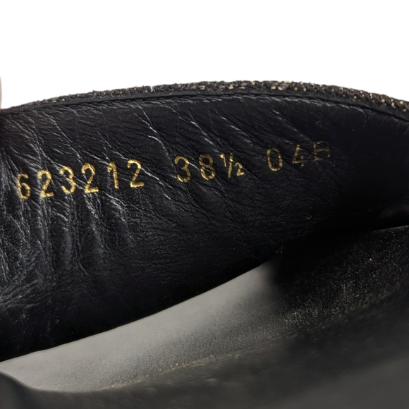 Gucci Jacquard Black Denim GG Monogram Angelina Platform Slide Sandal EU 38.5 - Picture 9 of 14